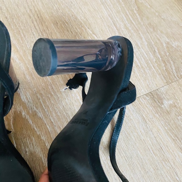 Zara suede heels with clear heel - Picture 6 of 10